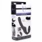 Жіночий вібрострапон Slim Rider Ribbed Vibrating Silicone Strapless Strap On, чорний (AF840) 4