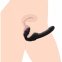Жіночий вібрострапон Slim Rider Ribbed Vibrating Silicone Strapless Strap On, чорний (AF840) 3