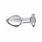 Анальная пробка со стразом Pink Gem Glass Anal Plug With Gem стеклянная, Medium (AG430-Medium) 0