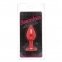 Анальний затор Red Silicone Heart White M (285687) 0