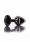 Анальна пробка L чорна металева із чорним каменем Butt Plug With Diamond Jewel Taboom (T17118) 0