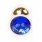 Анальна пробка з каменем Plug-Jewellery Gold PLUG-Dark Blue S (64-00023) 0