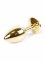 Анальна пробка з каменем Plug-Jewellery Gold PLUG-Red розмір S (64-00019) 1