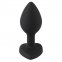 Анальная пробка с камнем Silicone Butt Plug, силикон (537594) 1