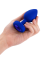 Анальная пробка с камнем и с вибрацией L/XL B-Vibe с дистанционным пультом управления, синяя (BV32754) 4