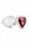 Анальная пробка стеклянная ADAM ET EVE RED HEART GEM GLASS PLUG LARGE (T840733) 6