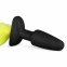 Анальная пробка с хвостом Silicone But Plug With Tail Yellow (ET69608) 0