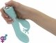 Роскошный вибратор PILLOW TALK - Kinky Teal с кристаллом Сваровски 7