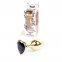 Анальная пробка с камнем в форме сердца Black Jewellery (BS64038) 0