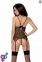 Корсет с пажами MELANIA CORSET black S/M - Passion, трусики, полупрозрачный (EL16308) 0