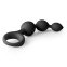 Анальные шарики Easytoys, силиконовые, черные, 15х3.3 см (ET181BLK) 0