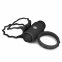 Эрекционное кольцо двойное Duo Cockring с вибро, черное (ET355BLK) 0