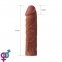Насадка на член Pleasure X-Tender Penis Sleeve Brown Add 2