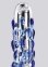 Фаллоимитатор стеклянный с рельефом Diamond Dazzler прозрачный с голубым, 18 см х 3.5 см (TJ10614) 0