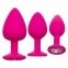Набір анальних пробок Cheeky Gems 3 розміру, рожеві (CE14654-2) 0