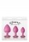 Набор анальных пробок силикон NS Novelties GLAMS SPADES TRAINER KIT PINK (T280777) 0
