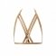 Портупея Bijoux Indiscrets MAZE - Halter Bra Harness Braun (BJ0253) 2