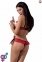 Комплект белья CHERRY SET OpenBra red XXL/XXXL - Passion Exclusive: открытый лиф, трусики-юбочка (PS25509) 0