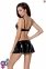 Комплект білизни під латекс DEBY SET black S/M - Passion: ліф, міні-спідничка, стрінги (PS25702) 0