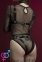 Портупея на груди Feral Feelings - Harness Bra, ліф, натуральна шкіра, колір чорний (SO3436) 0