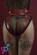Гартеры Feral Feelings - Belt Briefs, трусики, натуральная кожа, цвет красный (SO3446) 1