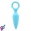 Анальная вибропробка KisToy Orville Blue, 3 см (SO3765) 0