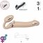 Безремневой страпон з вібрацією Strap-On-Me Vibrating Flesh L, діаметр 3,7 см (SO3828) 0