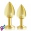 Набор металлических анальных пробок с кристаллом RIANNE S - Booty Plug Luxury Set, 3 и 3,5 см (SO3858) 0