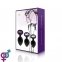 Набор анальных пробок с кристаллом Rianne S: Booty Plug Set Black, 2,7 см, 3,5 см, 4,1 см (SO3889) 0