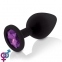 Набор анальных пробок с кристаллом Rianne S: Booty Plug Set Black, 2,7 см, 3,5 см, 4,1 см (SO3889) 3