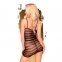 Мини-платье в горизонтальные полосы Penthouse - Ecstasy Queen Black S/L (SO4362) 1