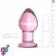 Розовая анальная пробка из стекла Gildo Pink Glass Buttplug No. 27 (SO4421) 1