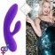 Гнучкий вібратор кролик з двома моторами FeelzToys Lea Rabbit Vibrator Medium Purple (SO4431) 0