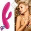 Гибкий вибратор кролик с двумя моторами FeelzToys Lea Rabbit Vibrator Rubine Red (SO4432) 0