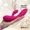 Гибкий вибратор кролик с двумя моторами FeelzToys Lea Rabbit Vibrator Rubine Red (SO4432) 2