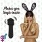 Міні-вібратор FeelzToys Mister Bunny Black з двома насадками (SO4438) 1