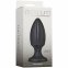 Анальный плаг с каналами для смазки Doc Johnson Platinum Premium Silicone - The Rocket - Black (SO4916) 0