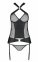Сітчастий комплект корсет з халтером, знімні підв'язки і трусики Amanda Corset black S/M - Passion (SO5319) 3