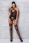 Сетчатый комплект с узором: корсет с халтером, подвязки, трусики Hima Corset black S/M - Passion (SO5350) 1
