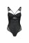 Боди из эко-кожи и кружева Loona Body black L/XL - Passion (SO5355) 3