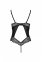 Боди из эко-кожи и кружева Loona Body black L/XL - Passion (SO5355) 4