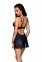 Бэби-долл из эко-кожи и кружева Loona Chemise black XXL/XXXL - Passion (SO5360) 0
