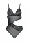 Боди с ажурным лифом Christa Body black S/M — Passion (SO5754) 1