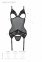 Корсет Passion Кріста Corset black S/M: з підв'язками і ажурним ліфом, стрінги в комплекті (SO5757) 4