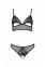 Комплект Passion Christa Set black L/XL: браллет с ажурным лифом и открытыми трусиками (SO5759) 1