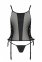 Сітчастий корсет з еко-шкіри Passion Malwia Corset black S/M: з люверсами та знімними пажами (SO5766) 1