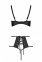 Комплект из эко-кожи Passion Tamaris Set black S/M: бюстгальтер и трусики с перфорацией (SO5797) 2