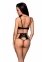 Комплект з еко-шкіри Passion Tamaris Set black XXL/XXXL: бюстгальтер і трусики з перфорацією (SO5798) 0