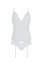Корсет Passion Ursula Corset white L/XL, с пажами, трусики с ажурным декором и открытым шагом (SO5838) 2