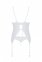 Корсет Passion Ursula Corset white L/XL, с пажами, трусики с ажурным декором и открытым шагом (SO5838) 1